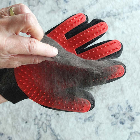 premium pet hair grooming glove