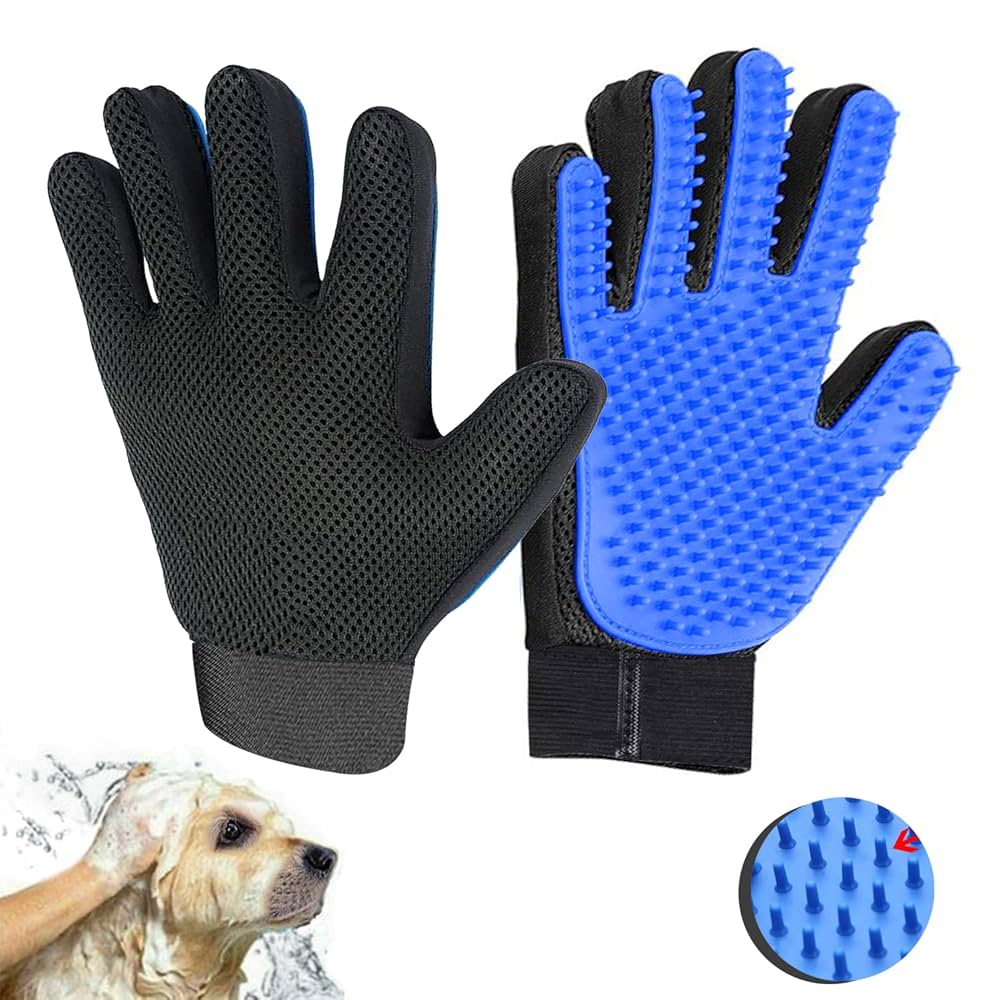 premium pet hair grooming glove